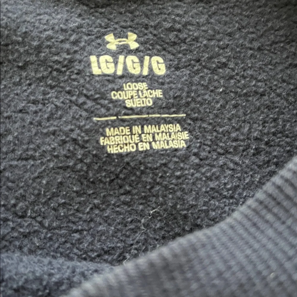 Under Armour Navy Sweatshirt with Pink Logo - Picture 2 of 3